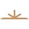 Ekena Millwork Saratoga Smooth Timber Gable Bracket, Western Red Cedar, 96"W x 32"H x 3 1/2"D x 5 1/2"F, 8/12 Pitch GBW096X32X0406SAR00SWR - alternate 1